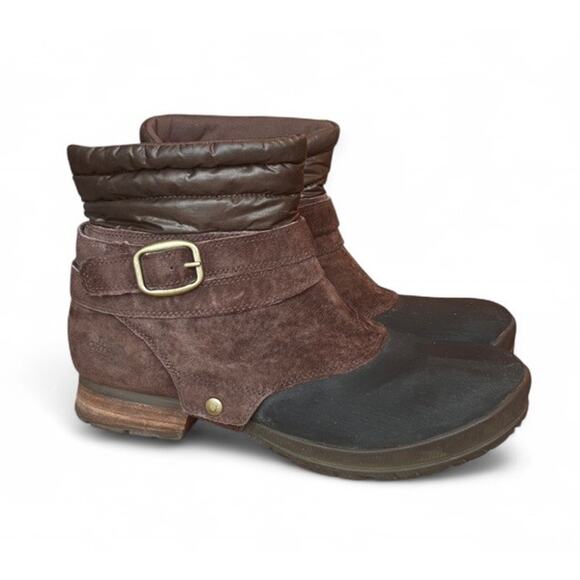 North Face Women’s Heat Seeker Brown Suede Leather Rubber Winter Boots US 9.5 - Picture 1 of 8